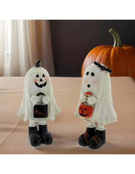 Set de 2 Figuras de Fantasmas de Halloween The Bridge 14 cm Set de 2 Figuras de Fantasmas de Halloween The Bridge 14 cm