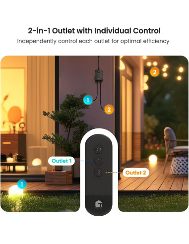 Enchufe Inalámbrico TREATLIFE SK30R Control Remoto IP64