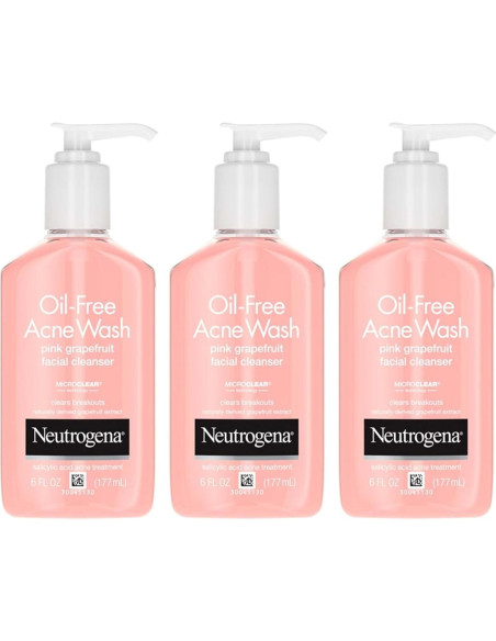 Limpiador Facial Sin Aceite Neutrogena Pomelo Rosa 177 ml x3 Limpiador Facial Sin Aceite Neutrogena Pomelo Rosa 177 ml x3