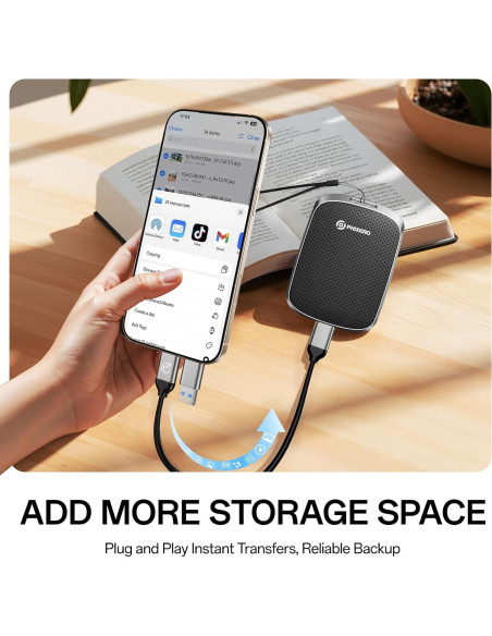 PHIXERO P5PLUS SSD Portátil 1TB USB 3.2 Rápido 550MB/s PHIXERO P5PLUS SSD Portátil 1TB USB 3.2 Rápido 550MB/s