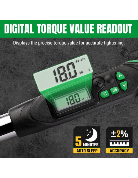Llave de Torque Digital SK 1/2" 17-340 N-m Pantalla LED Llave de Torque Digital SK 1/2" 17-340 N-m Pantalla LED