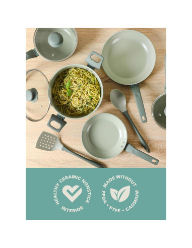 Juego de Utensilios de Cocina 10 Pzas Gibson Home Verde