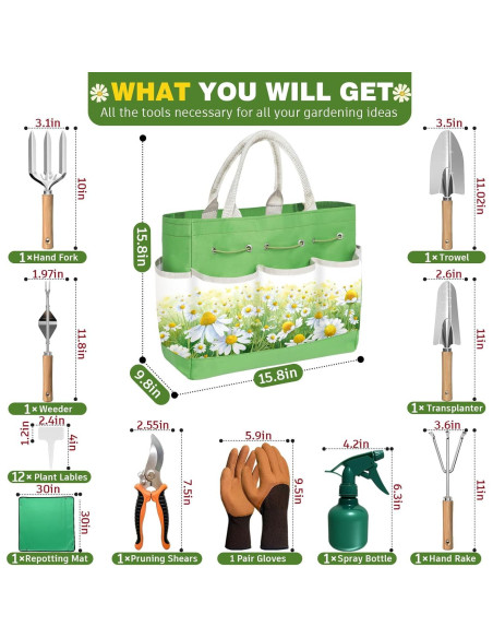 Juego de Herramientas de Jardín OUREST 22 Piezas Ergonómico Juego de Herramientas de Jardín OUREST 22 Piezas Ergonómico