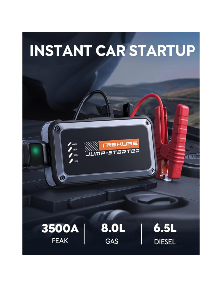 Arrancador de Batería Portátil TREKURE TK10 3500A 16800mAh Arrancador de Batería Portátil TREKURE TK10 3500A 16800mAh