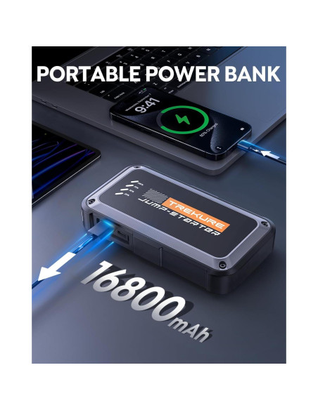 Arrancador de Batería Portátil TREKURE TK10 3500A 16800mAh Arrancador de Batería Portátil TREKURE TK10 3500A 16800mAh