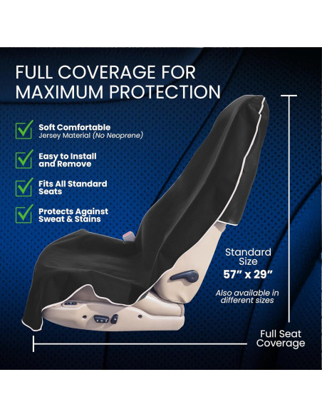 Funda de Asiento Impermeable Dri Seats - Grande Negra Funda de Asiento Impermeable Dri Seats - Grande Negra