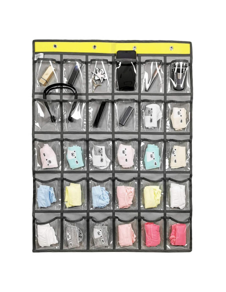 Organizador de bolsillo ANIZER 30 bolsillos 57.9x85.8cm Gris Organizador de bolsillo ANIZER 30 bolsillos 57.9x85.8cm Gris