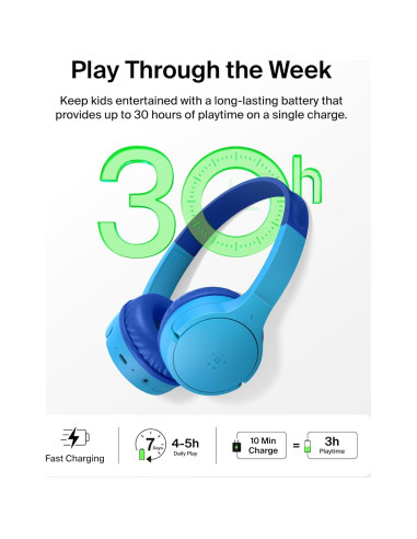 Auriculares Inalámbricos Belkin SoundForm Mini Niños Azul