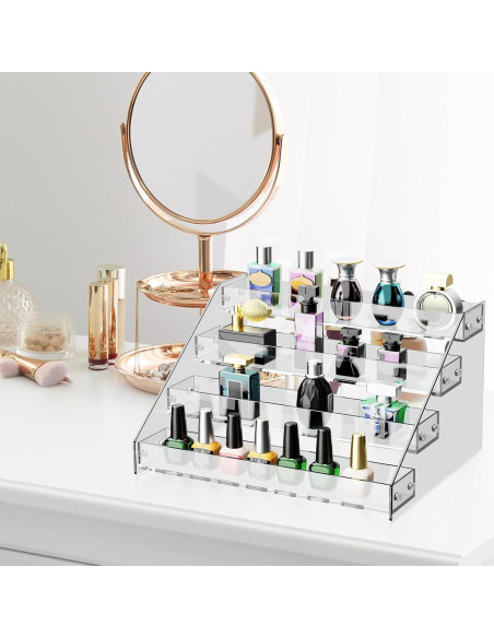 Estante de exhibición acrílico HUITAI 6 niveles 30.99x32.29 cm Estante de exhibición acrílico HUITAI 6 niveles 30.99x32.29 cm