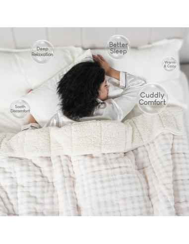Manta con peso Cottonblue 6.8kg Burbuja Sherpa 152x203cm
