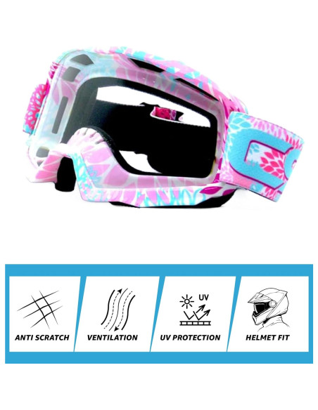 Gafas de Motociclismo CRG Sports T815-189 UV y Ventilación Gafas de Motociclismo CRG Sports T815-189 UV y Ventilación