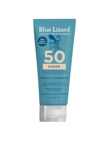 Protector Solar Mineral SPF 50 Blue Lizard 89 ml - Óxido de Zinc