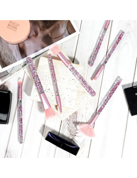 Juego de 7 Brochas de Maquillaje MOZEAT LENS Rosa Juego de 7 Brochas de Maquillaje MOZEAT LENS Rosa