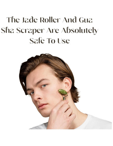 Rodillo de Jade y Gua Sha Mars by GHC - Masaje Facial Natural