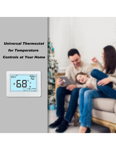 Termostato Programable Coiiwsei STN7105 Blanco 1 Calor/1 Frío Termostato Programable Coiiwsei STN7105 Blanco 1 Calor/1 Frío