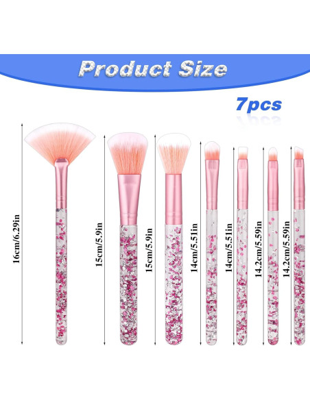 Juego de 7 Brochas de Maquillaje MOZEAT LENS Rosa Juego de 7 Brochas de Maquillaje MOZEAT LENS Rosa