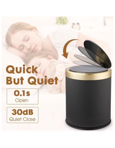 Cubo de Basura Inteligente onlcuk 10.6L con Sensor Gris
