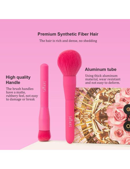 Juego de Brochas de Maquillaje TEXAMO 15 Piezas Rosa Fucsia Juego de Brochas de Maquillaje TEXAMO 15 Piezas Rosa Fucsia