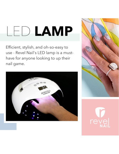 Lámpara UV/LED Revel Nail 36W para Esmalte en Gel y Polvo