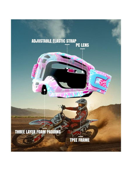 Gafas de Motociclismo CRG Sports T815-189 UV y Ventilación Gafas de Motociclismo CRG Sports T815-189 UV y Ventilación