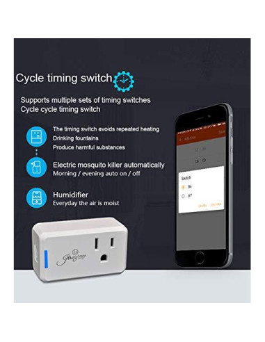 Enchufe Inteligente Jinvoo WiFi 10A Control Remoto 4 Pzas