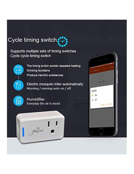 Enchufe Inteligente Jinvoo WiFi 10A Control Remoto 4 Pzas Enchufe Inteligente Jinvoo WiFi 10A Control Remoto 4 Pzas