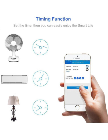 Enchufe Inteligente Jinvoo WiFi 10A Control Remoto 4 Pzas