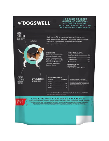 Premios Dental Jerky de Pollo Dogswell 340g - Cuidado Dental