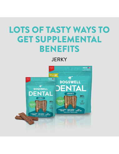 Premios Dental Jerky de Pollo Dogswell 340g - Cuidado Dental