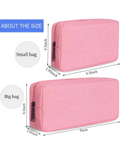 Organizador de Cables CAAORDKSO Pequeño Rosa Impermeable 2