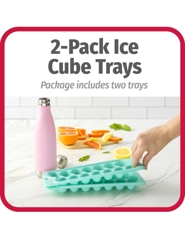 Bandejas de Hielo GoodCook 2 Paquetes Blancas 28 Cubos