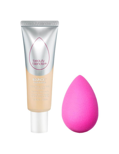 Base Líquida Beautyblender Bounce 2.20 N/O Oliva Claro + Esponja Rosa