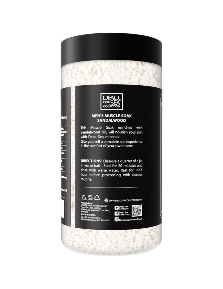Sales de Baño del Mar Muerto para Hombres - 1.05 Kg Sándalo Sales de Baño del Mar Muerto para Hombres - 1.05 Kg Sándalo