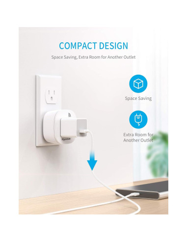 Interruptor de luz inalámbrico Syantek con control remoto 5 salidas