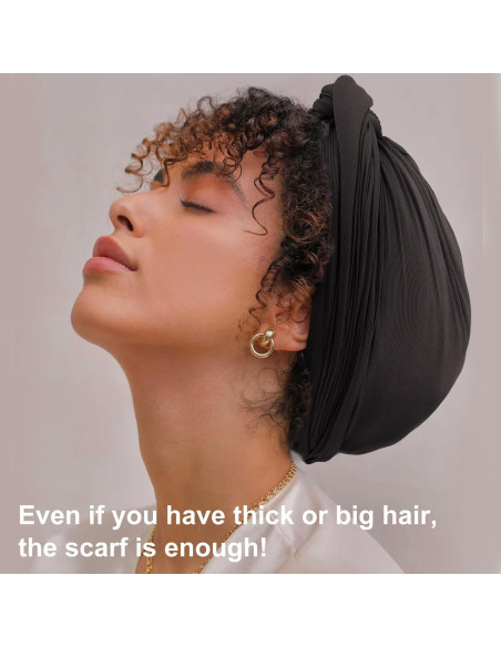 Turbante Africano AQOKKA para Mujeres - Gorro Quimioterapia Negro Turbante Africano AQOKKA para Mujeres - Gorro Quimioterapia Negro