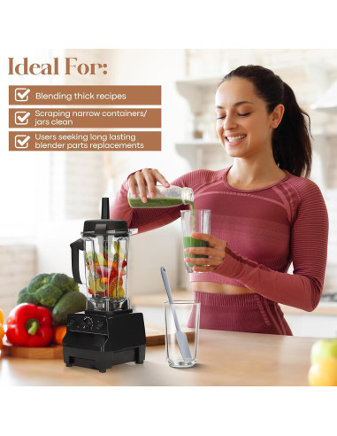 Prensador y Espátula de Silicona Dunkive para Vitamix 64oz