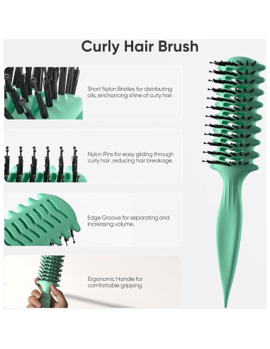 Cepillo Definidor de Rizos AM8:00 Ventilado 16cm para Todo Tipo de Cabello