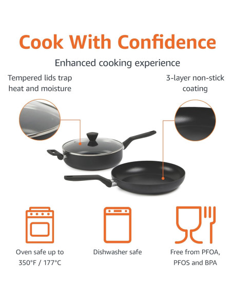 Juego de Utensilios de Cocina Amazon Basics 10 Piezas Negro Juego de Utensilios de Cocina Amazon Basics 10 Piezas Negro