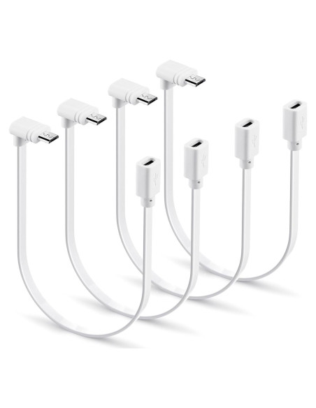 Paquete de 4 Cables de Extensión Micro USB SMAYS para WYZE Cam Pan v3 Paquete de 4 Cables de Extensión Micro USB SMAYS para WYZE Cam Pan v3