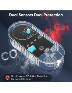 Detector de Fugas de Gas Natural y Monóxido de Carbono NICGOL 4 en 1 2
