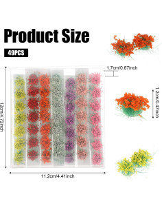 Grupo de Flores Miniatura Giantree 49 Pcs para Manualidades 2