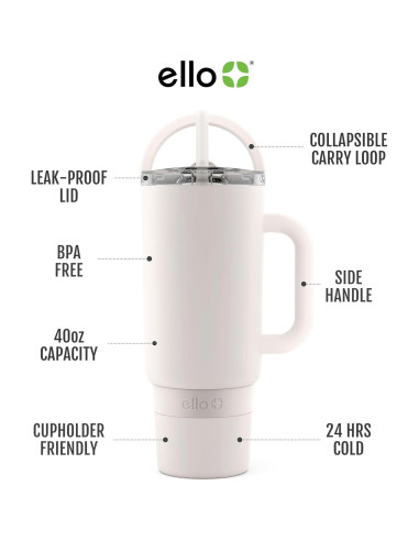 Taza Ello Port 1.18L Acero Inoxidable Aislada Crema