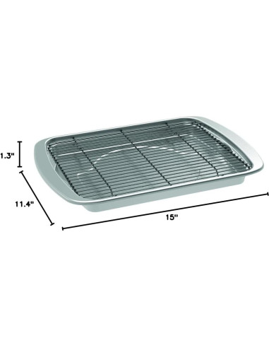 Bandeja para hornear bacon Nordic Ware 45027AMZ 43x30 cm acero inoxidable