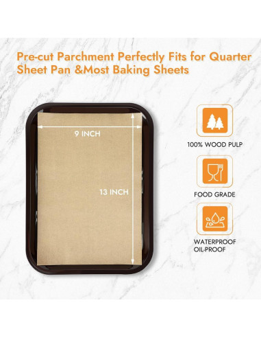 Papel Pergamino Pre-cortado BYKITCHEN 23x33 cm 120 Hojas