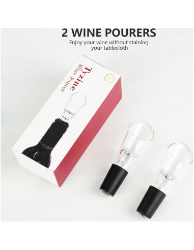 Aerador de Vino Tyzine Premium con Vertedor - Paquete de 2
