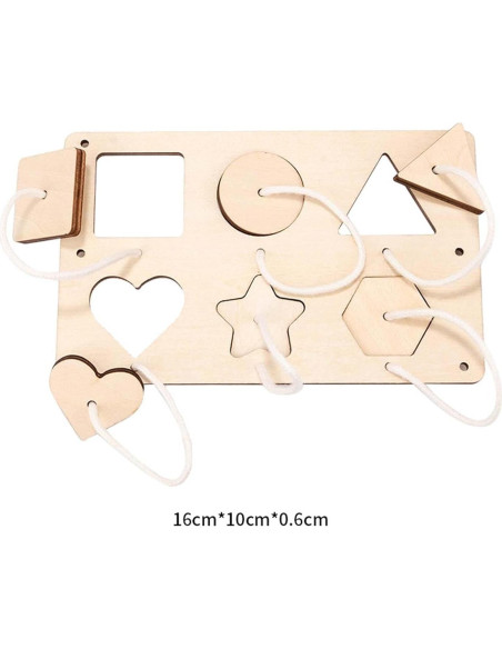 Tablero Ocupado Montessori para Niños de Madera 16x10cm Tablero Ocupado Montessori para Niños de Madera 16x10cm