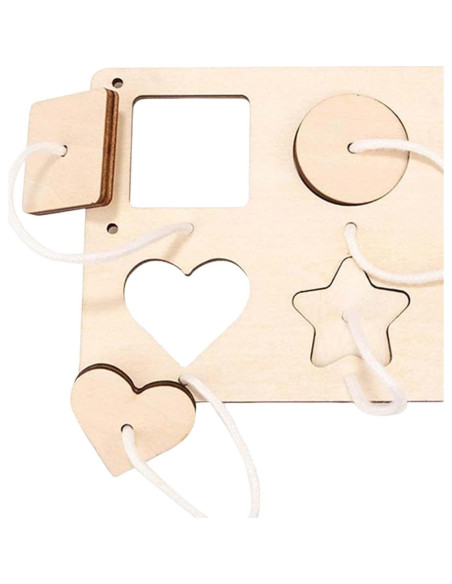 Tablero Ocupado Montessori para Niños de Madera 16x10cm Tablero Ocupado Montessori para Niños de Madera 16x10cm