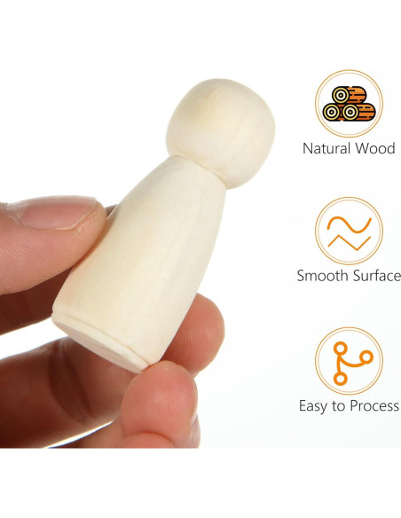 Paquete de 100 Muñecas de Madera EATHEATY para Manualidades Paquete de 100 Muñecas de Madera EATHEATY para Manualidades