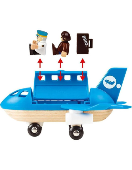 Avión de Madera BRIO 33306 | Juguete Creativo 5 Piezas Avión de Madera BRIO 33306 | Juguete Creativo 5 Piezas