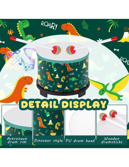 Batería de Suelo Boao para Niños 20.3 x 16.5 cm Dinosaurio Batería de Suelo Boao para Niños 20.3 x 16.5 cm Dinosaurio